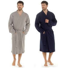 Mens 100% Cotton Waffle Robe