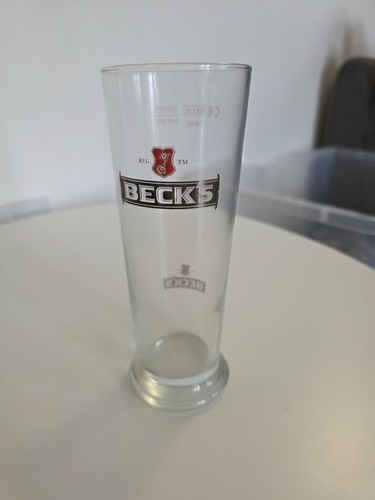 Becks half pint glass