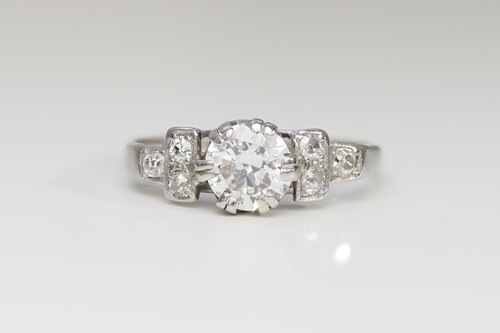 Art deco platinum and - deco, 1.1ct