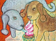 Bedlington terrier ice cream - terrier,