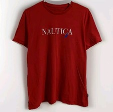NAUTICA Spellout Logo Red Mens