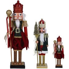Wood Look Christmas Nutcracker Soldier Xmas Traditional Ornament Assorted Sizes