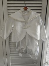 BABY BOYS CHRISTENING ROMPER OUTFIT SUIT WITH JACKET BAPTISM 12-18 MONTHS