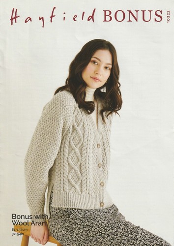 Women ladies cardigan aran - women's,