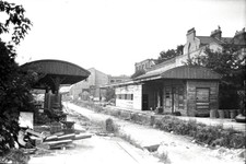 35mm NEGATIVE DERELICT SHEPERDS BUSH LSWR STATION LONDON 1939 PERM CLOSED 1916