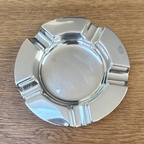 Vintage solid silver ashtray - solid,