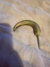 Cow horn walking stick handle