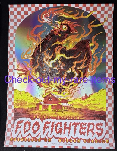 Foo fighters foil poster - foo,