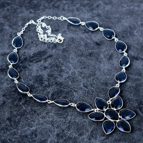 Iolite necklace gemstone - necklace,