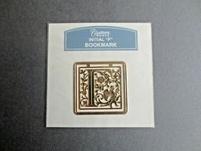 NEW BOOKMARK Letter F Gold Plated Metal Victorian Style Initial Gift Present 