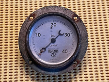 VINTAGE PRE WAR MOTORCYCLE CAR SMITHS OIL PRESSURE GAUGE 0-40 ROLLS BENTLEY