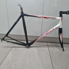 TIME EDGE FIRST FRAMESET CARBON FRAME FORKS RED WHITE BLACK 56CM ROAD RACING 