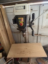 Drill Press On A Birch Plywood Rolling Cabinet Table