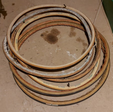 bundle of vintage tubular tub tyres vittoria and continental