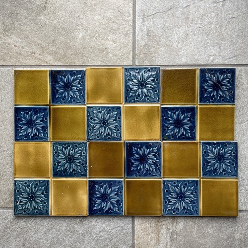 Vintage ceramic floral tiles - floral,