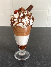 Artificial ice cream sundae - ice,