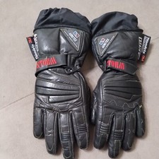 Akito Aero Tex Storm Black XXS Leather Thermal Motorbike Gloves with Logos 