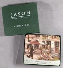 Jason Set Of 6 Coasters Brand New 9x11cm 3.5x4.5" Cafe Scenes D2380