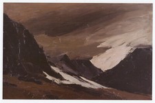Snow at Ogwen Snowdonia Kyffin Williams Wales print in 11x14 mount SUPERB