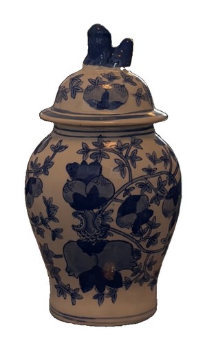 Blue white ceramic - blue,