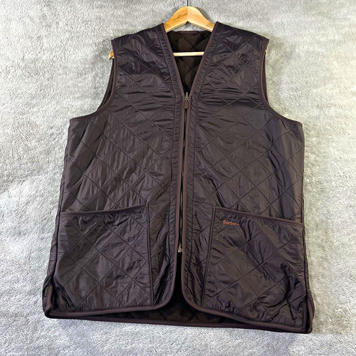 Barbour brown quilted zip - barbour,
