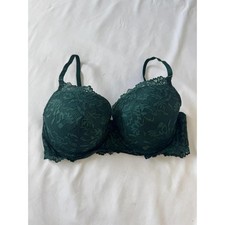 M&S Green Lace Bra