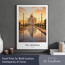 World Locations Travel Poster Print | Contemporary Series | Home Decor Wall Art