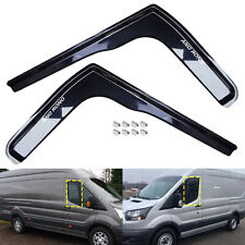 Pair For Ford Transit MK8 13+ Black Wind Rain Sun Guard Deflectors Left + Right