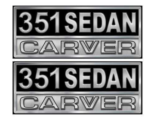 Carver sedan boat stickers - sedan,