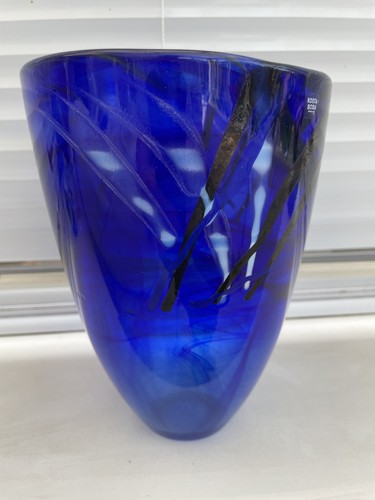 Kosta boda contrast - vase, blue