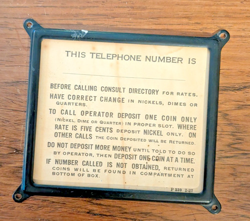 1927 payphone phone - 1927,