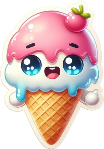 Colour cute ice cream wall - cute,