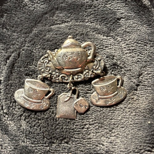 Vintage silver tone - vintage, tea