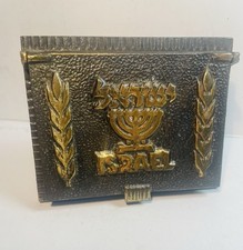 Hanukkah Menorah Judaica heavy Brass Box
