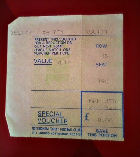 Ticket 1989 nottingham - 1989/90,
