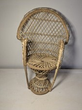 Wicker rattan peacock - peacock, mini