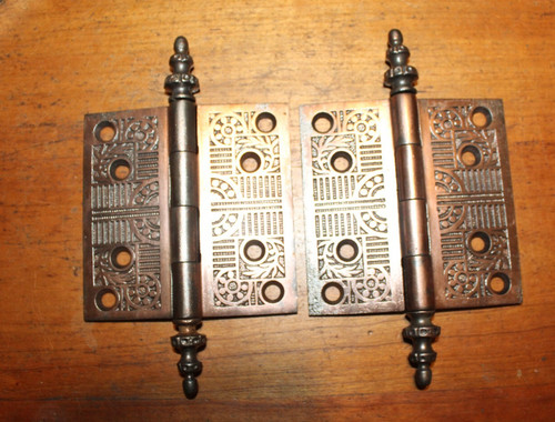 Pair 4 antique copper - of, 4"