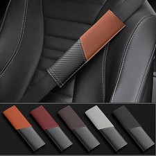 2Pcs Leather Car Seat Belt