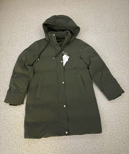 Zara men green hooded long - zara,