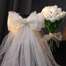 Short Ivory Bridal Veil With