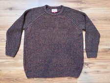 Joe Browns Orange Chunky Fisherman Knit Crew Neck Jumper Men’s XL Acrylic 
