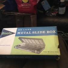 Vintage Boots De Luxe Metal Slide Box And Slides