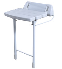 Shower Seat Folding Wall Mounted Bathroom Mobility With Legs Strong Fold Up Down