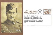 Postcard 2nd Lt WB Rhodes-Moorhouse WW1 VC Airman Hero RFC Pilot - Nostalgia