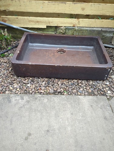 Old brown stone sink - brown, for