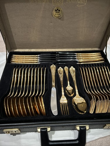 Gold dinner set 70pc - dinner,