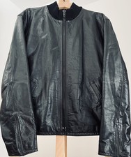 Genuine AX Armani Exchange Aged Leather Jacket Size XL