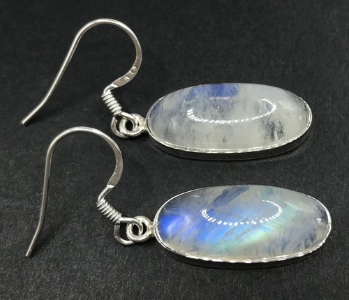 Rainbow moonstone oval drop