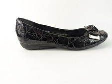 Bottero Black Patent Leather Slip On Shoes UK 4 EU 37