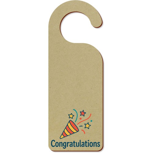 Congrats party popper door - 'congrats,